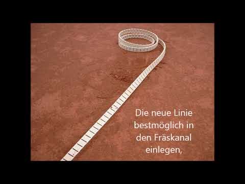 Linienfräse zum Setzen von Tennisplatzlinien